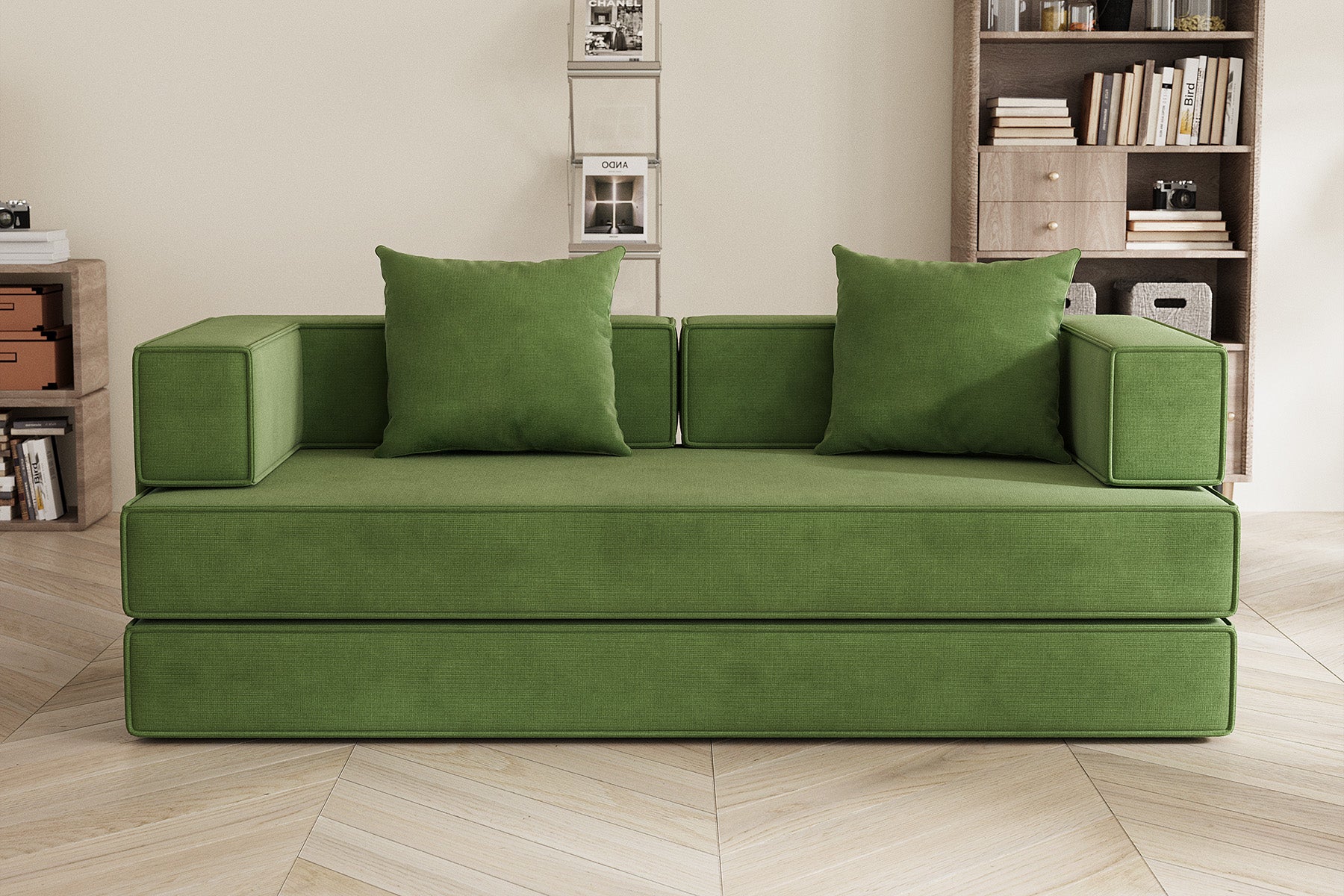 Innovar SleepCore Chenille FlexBack Sleeper Sofa Bed