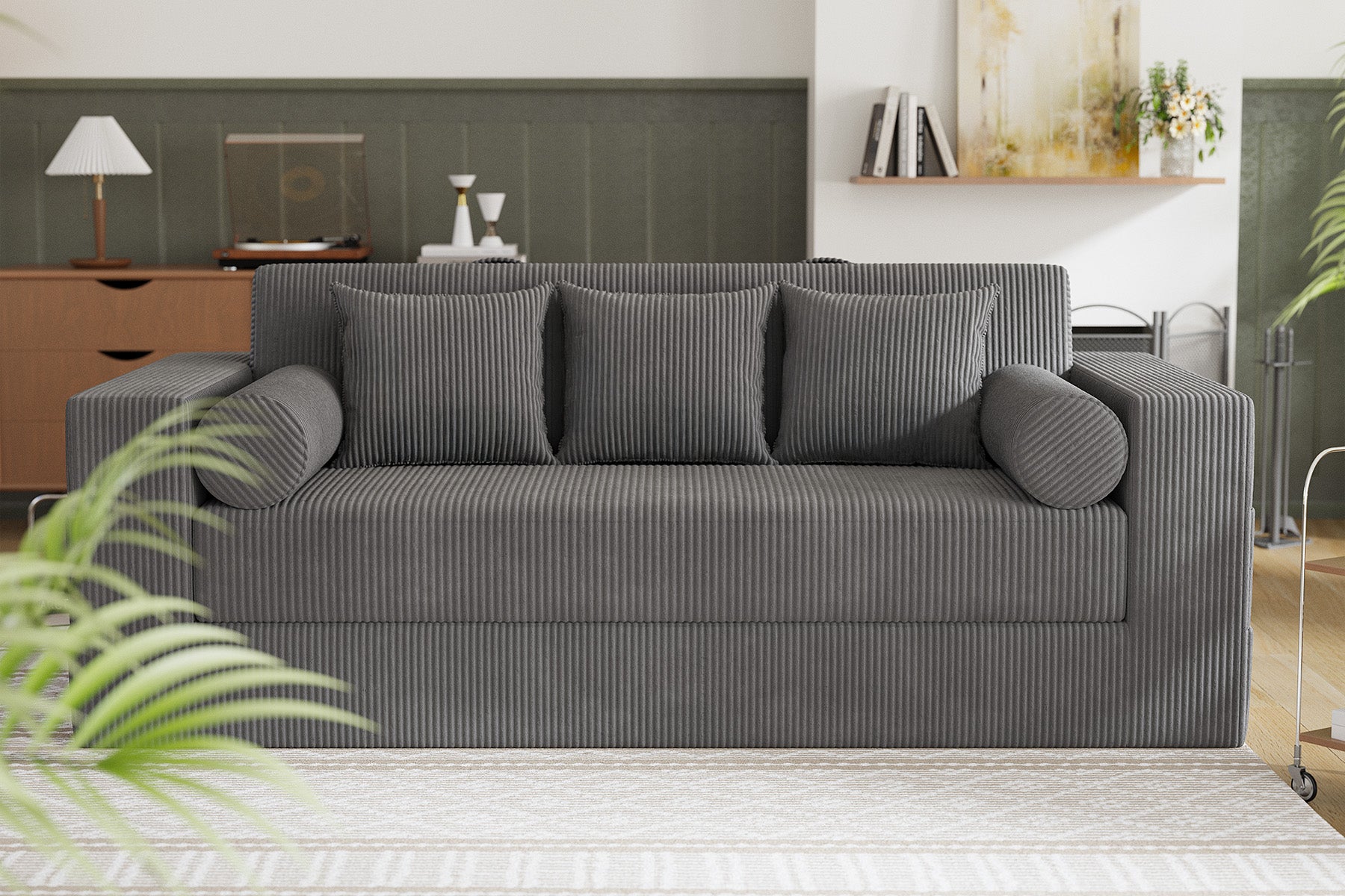 Innovar Boneless SleepCore HighBack Corduroy Sleeper Sofa Bed