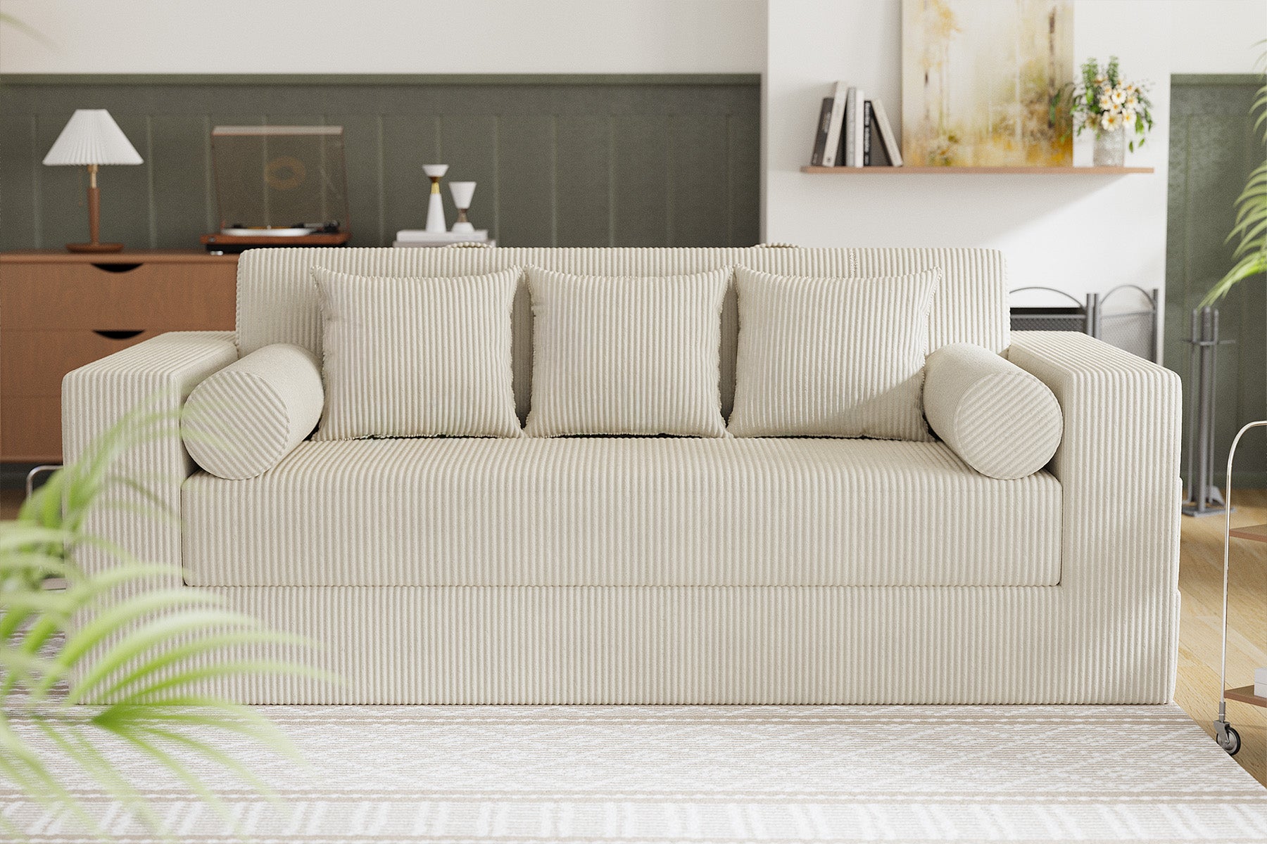 Innovar Boneless SleepCore HighBack Corduroy Sleeper Sofa Bed