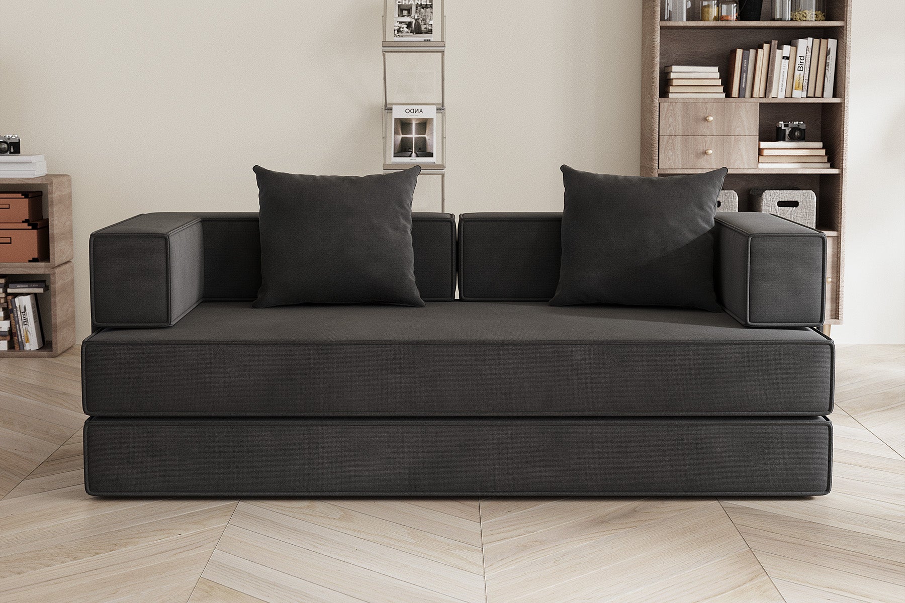 Innovar SleepCore Chenille FlexBack Sleeper Sofa Bed