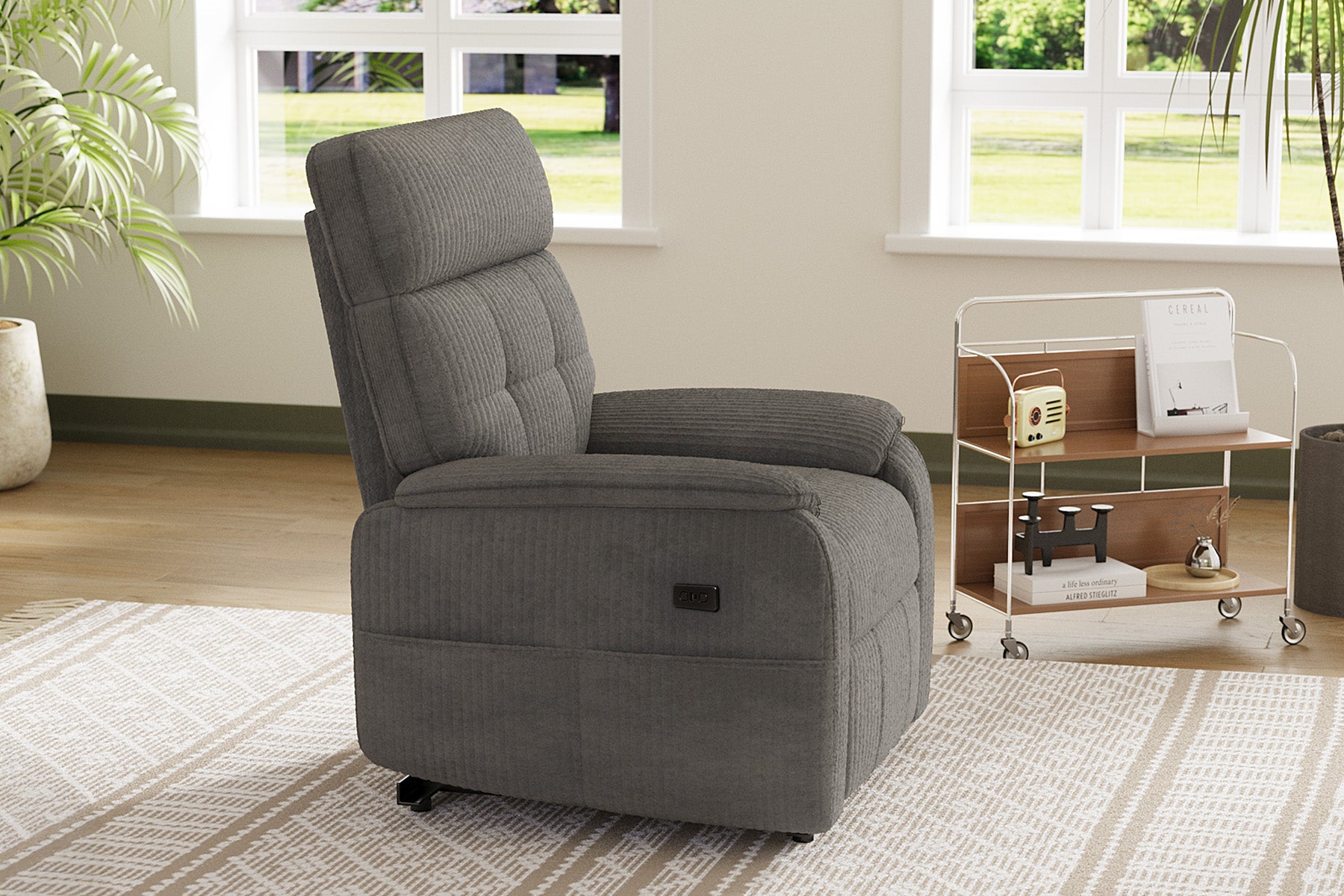 Innovar Oversized Corduroy Power Recliner Chair