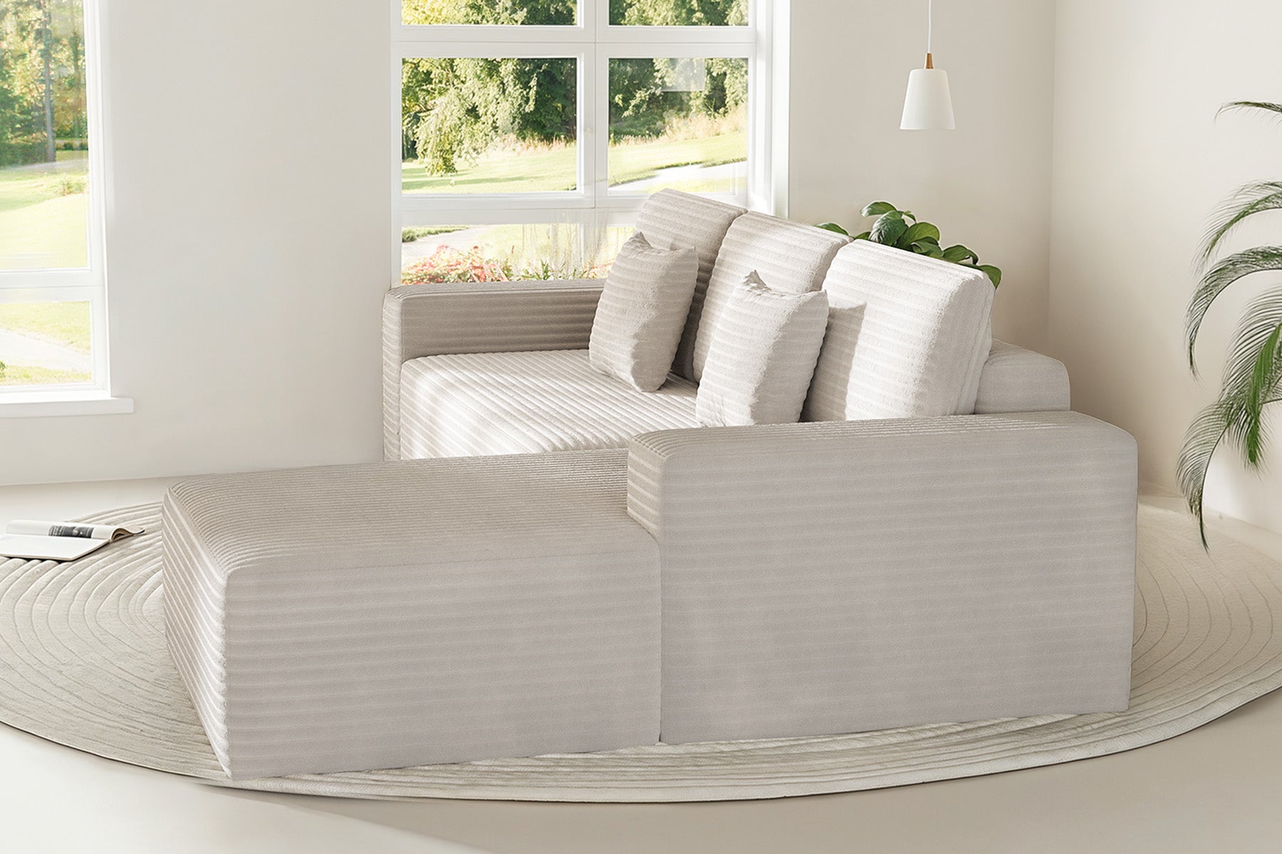 Innovar 3 Seats SleepCore Sleeper Sofa Bed With Chaise Lounge