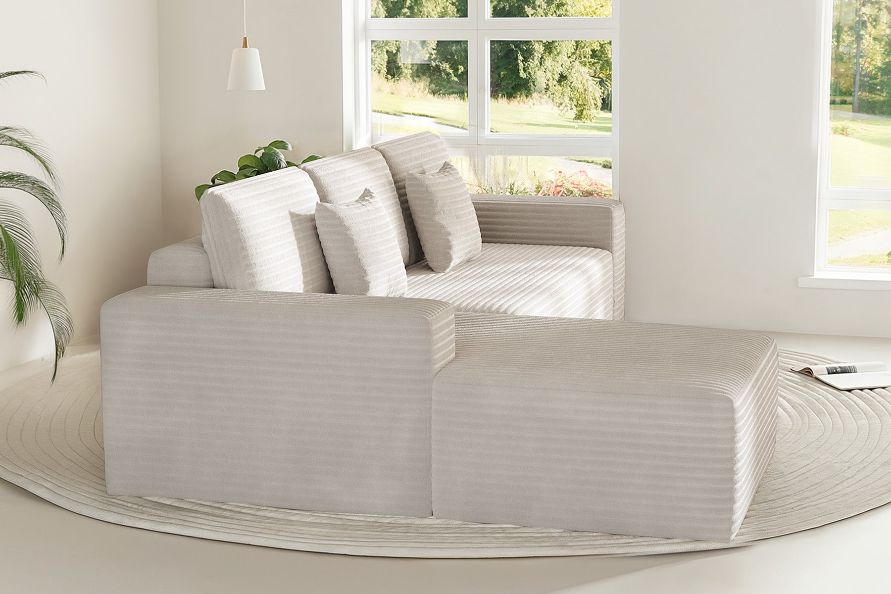Innovar 3 Seats SleepCore Sleeper Sofa Bed With Chaise Lounge