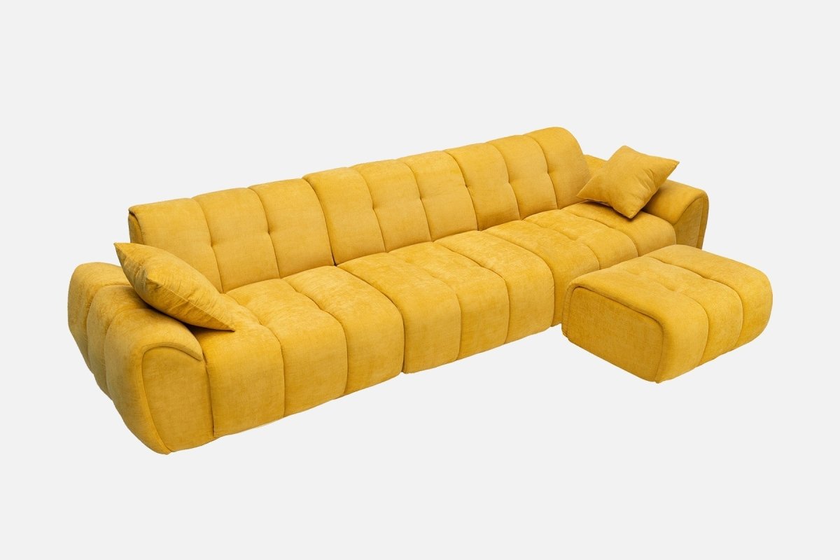 Elara 4‑Seat Cut - Pile Sectional Sofa - Innovar