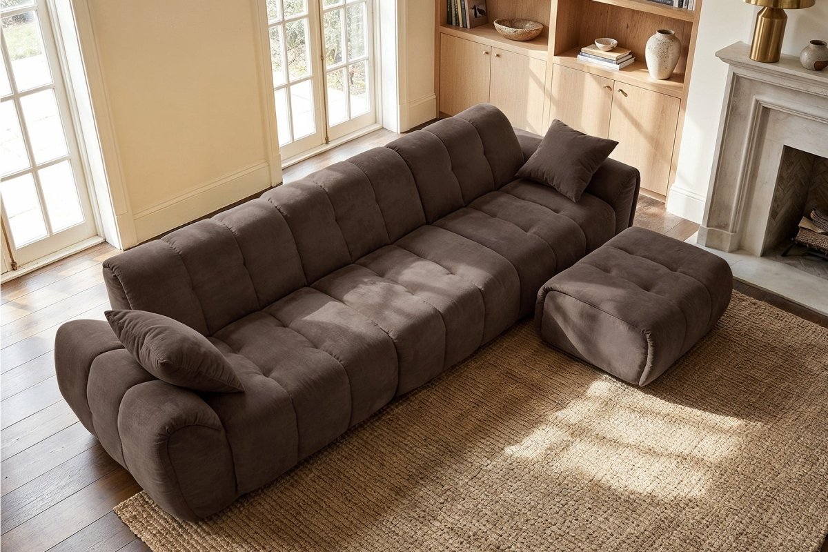 Elara 4‑Seat Cut - Pile Sectional Sofa - Innovar