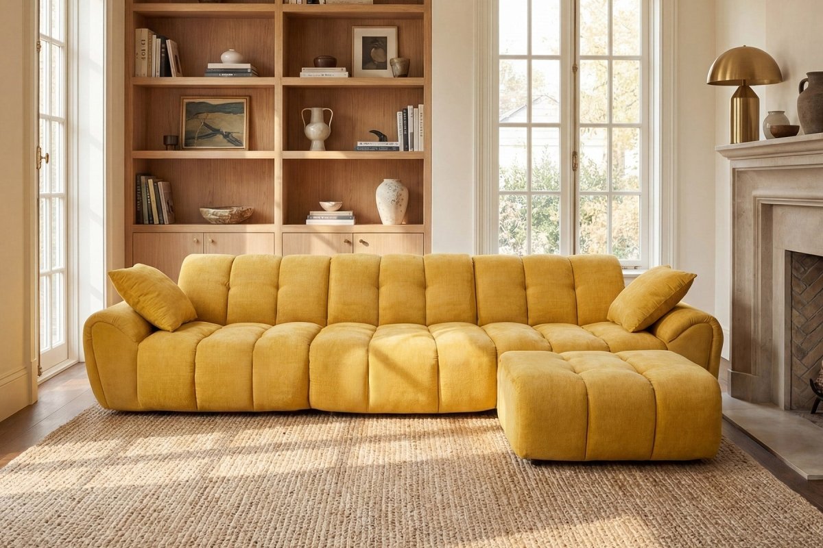Elara 4‑Seat Cut - Pile Sectional Sofa - Innovar