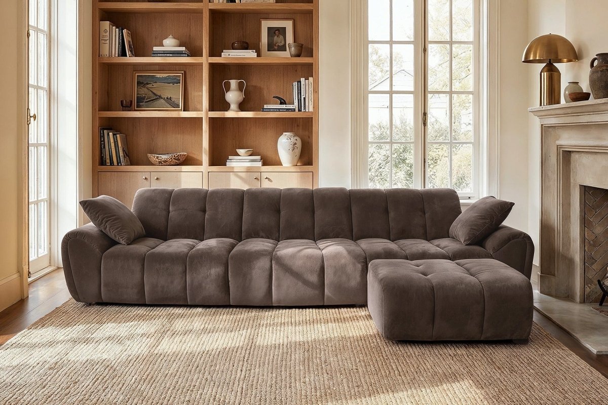 Elara 4‑Seat Cut - Pile Sectional Sofa - Innovar