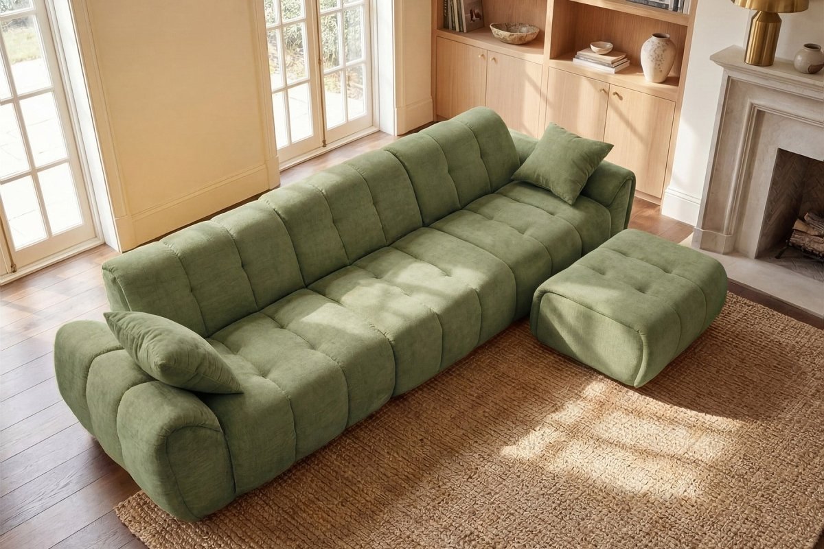 Elara 4‑Seat Cut - Pile Sectional Sofa - Innovar