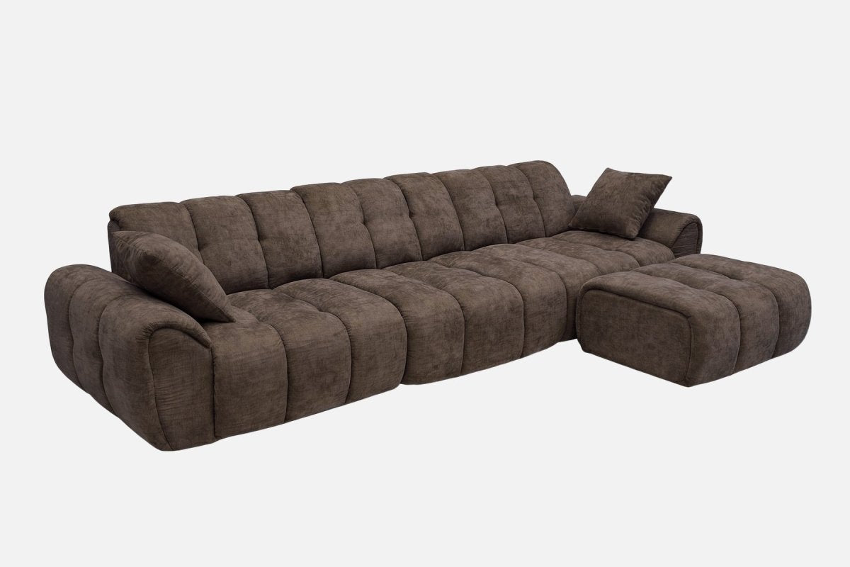 Elara 4‑Seat Cut - Pile Sectional Sofa - Innovar