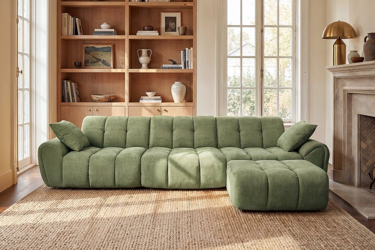 Elara 4‑Seat Cut - Pile Sectional Sofa - Innovar