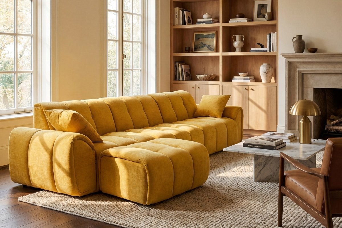 Elara 4‑Seat Cut - Pile Sectional Sofa - Innovar