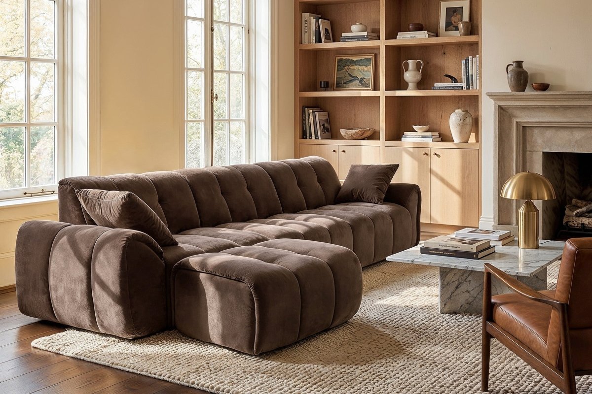 Elara 4‑Seat Cut - Pile Sectional Sofa - Innovar