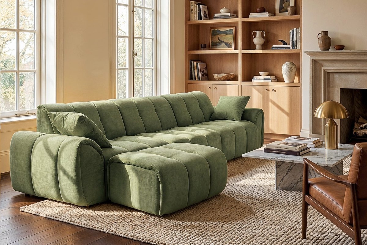 Elara 4‑Seat Cut - Pile Sectional Sofa - Innovar