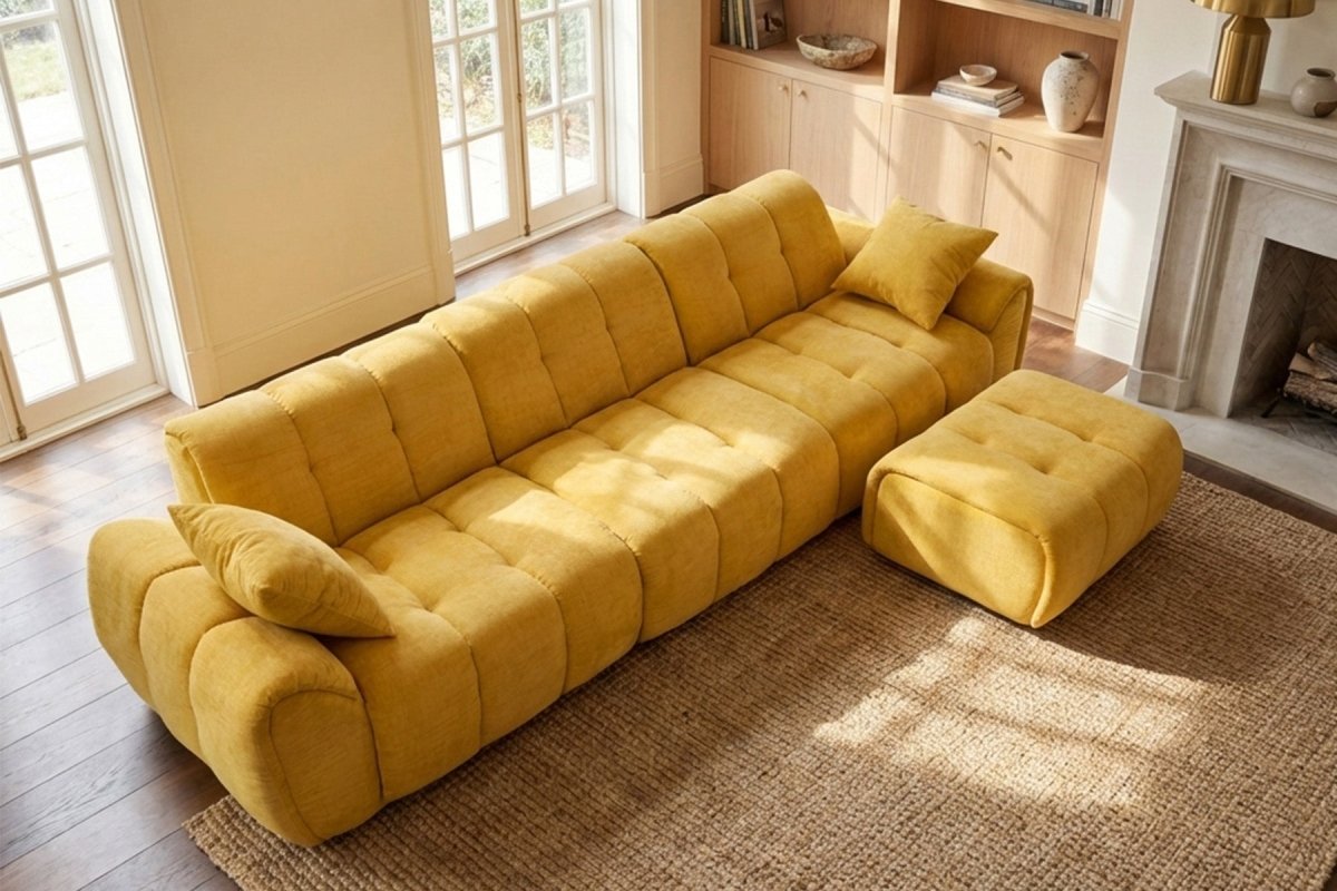 Elara 4‑Seat Cut - Pile Sectional Sofa - Innovar