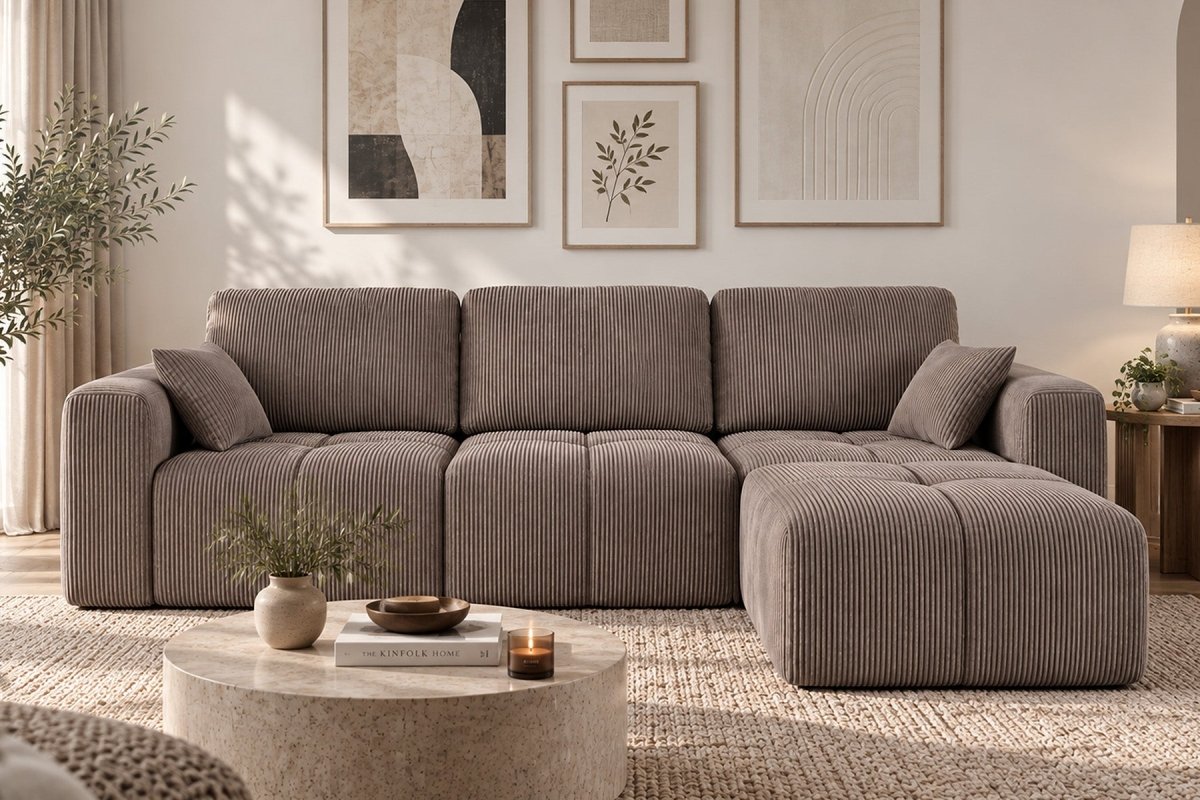 InnovarHome Elara Grid-Tufted Modular Sofa - Innovar