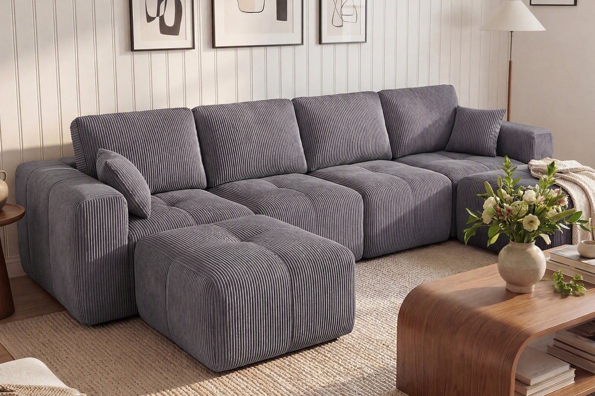 InnovarHome Elara Grid-Tufted Modular Sofa - Innovar
