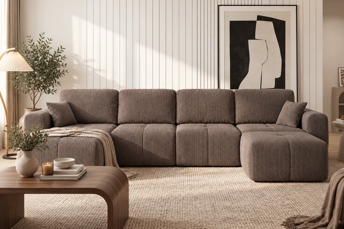 InnovarHome Elara Grid-Tufted Modular Sofa - Innovar