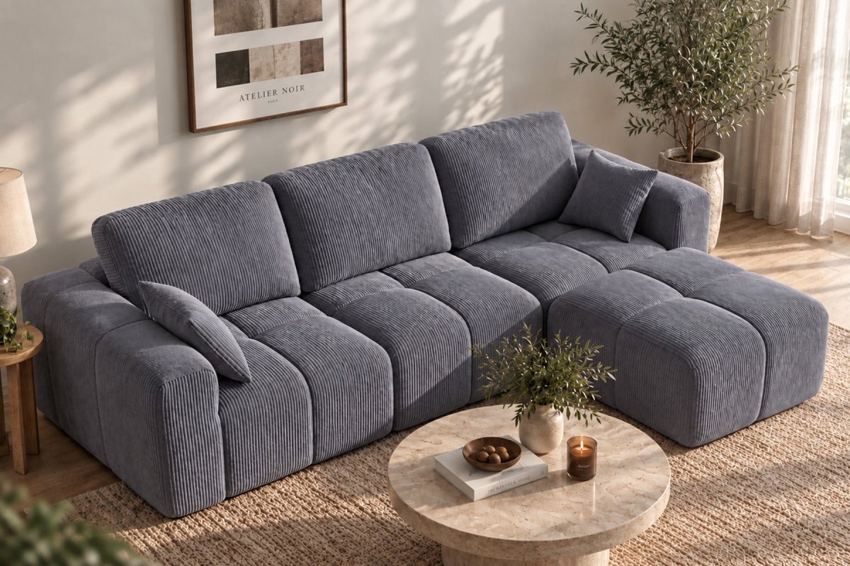 InnovarHome Elara Grid-Tufted Modular Sofa - Innovar