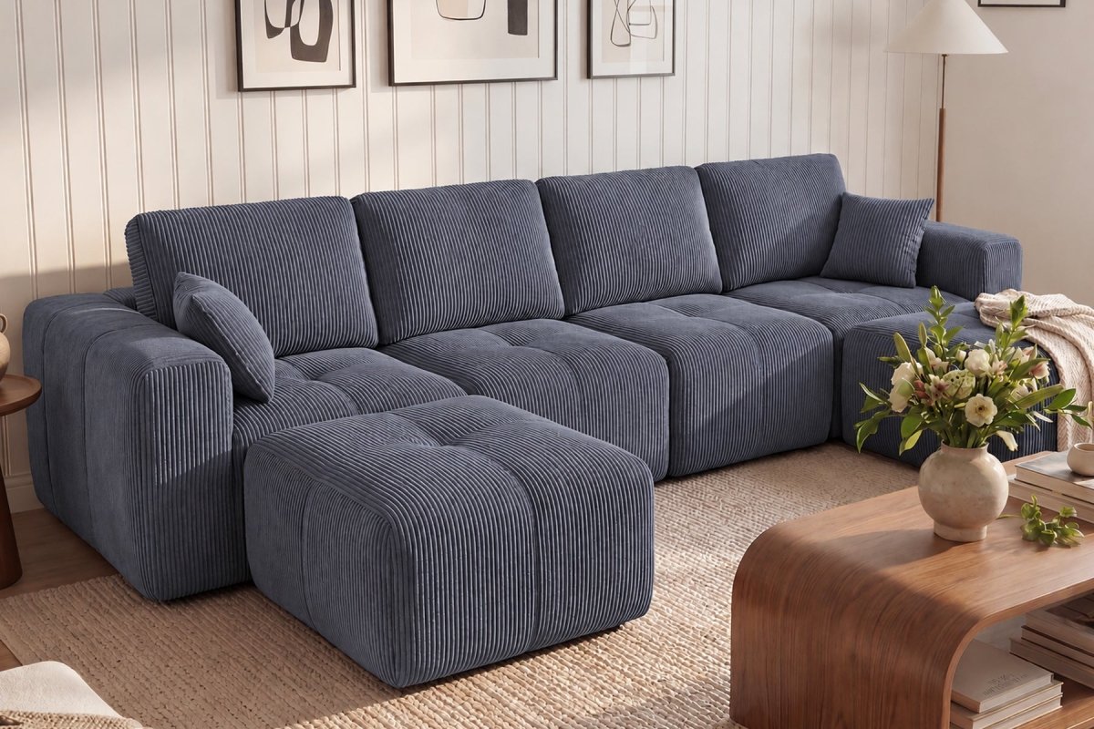 InnovarHome Elara Grid-Tufted Modular Sofa - Innovar