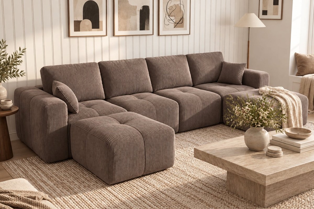 InnovarHome Elara Grid-Tufted Modular Sofa - Innovar