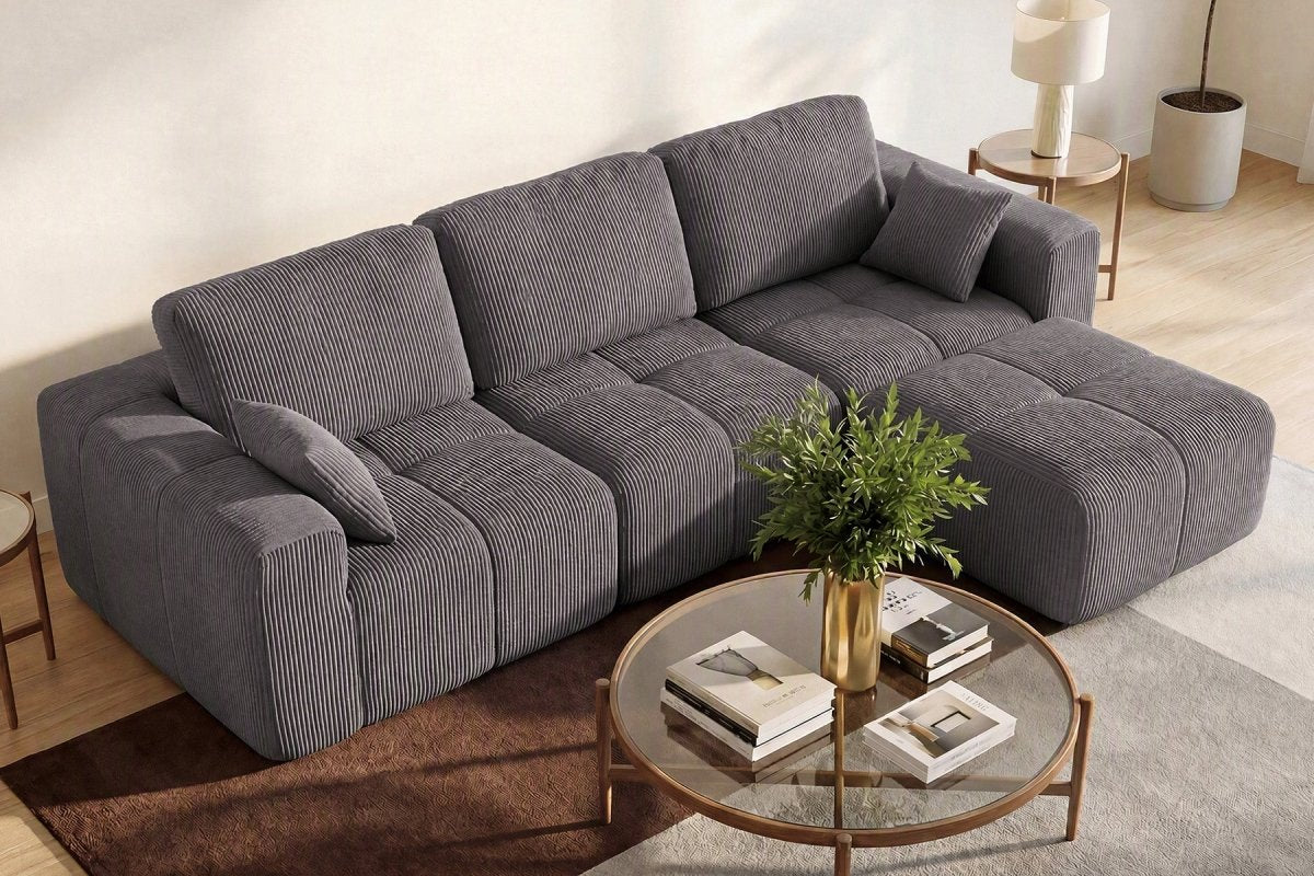 InnovarHome Elara Grid-Tufted Modular Sofa - Innovar