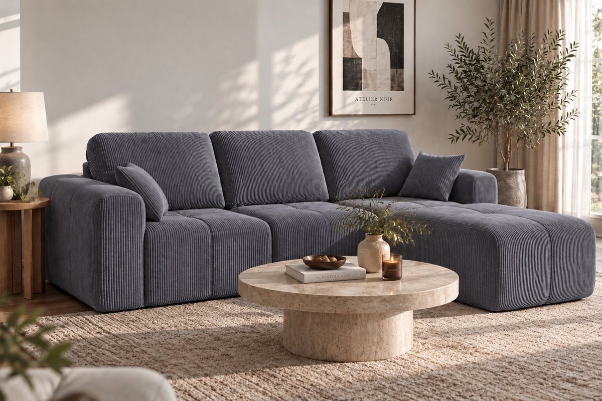 InnovarHome Elara Grid-Tufted Modular Sofa - Innovar
